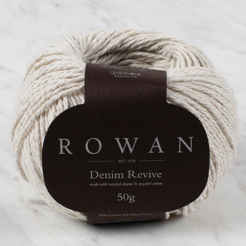Rowan Denim Revive 50gr Yarn, Cream - 00210