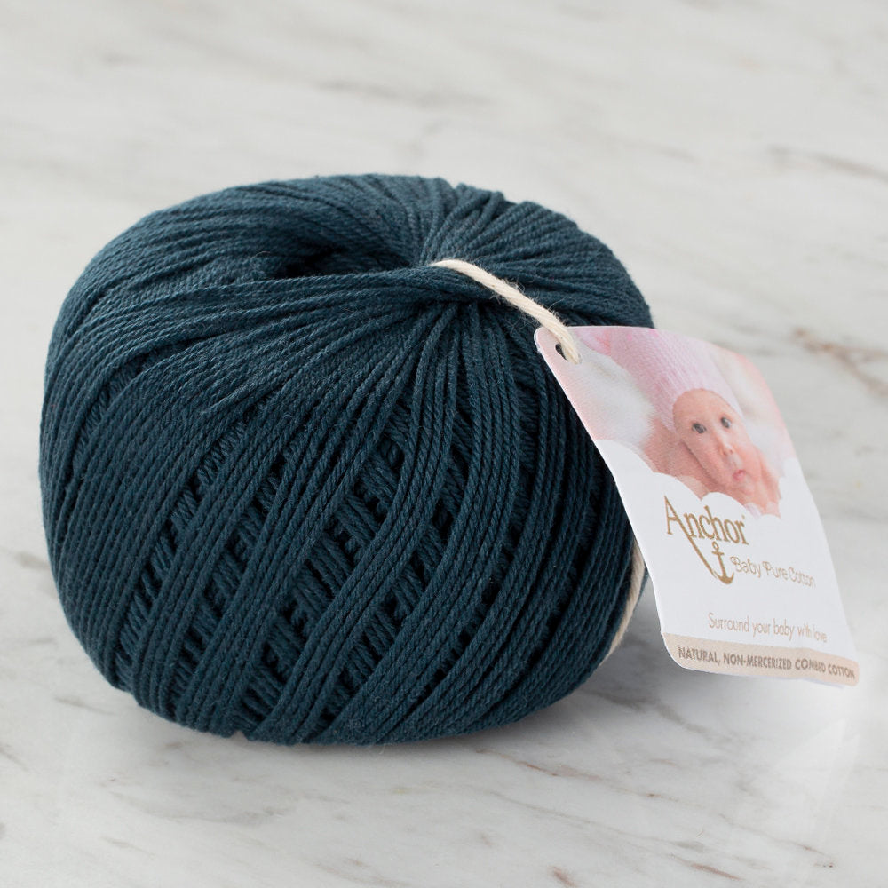 Anchor Baby Pure Cotton 4ply Yarn, Petrol Blue - 00270