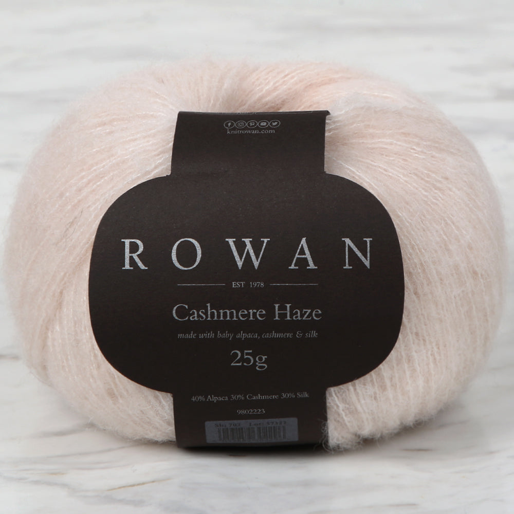 Rowan Cashmere Haze 25gr Hand Knitting Yarn, Beige - 702