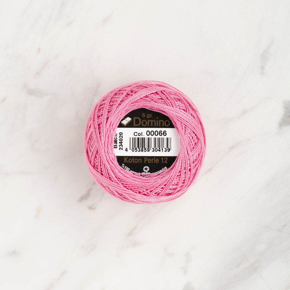 Domino Cotton Perle Size 12 Embroidery Thread (5 g), Pink - 4590012-00066