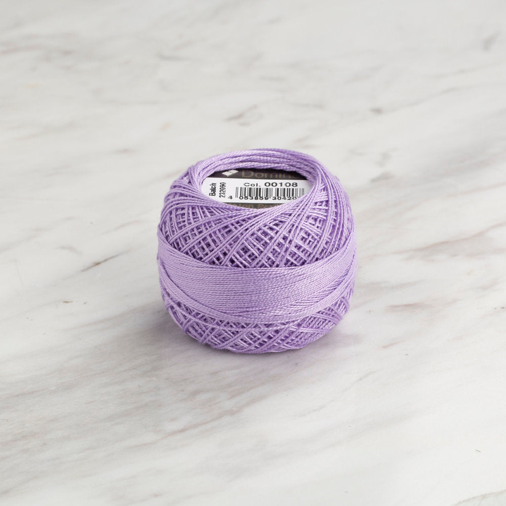 Domino Cotton Perle Size 12 Embroidery Thread (5 g), Lilac - 4590012-00108