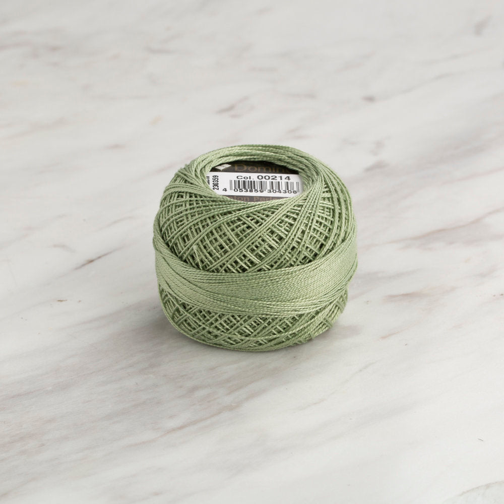 Domino Cotton Perle Size 12 Embroidery Thread (5 g), Light Green - 4590012-00214