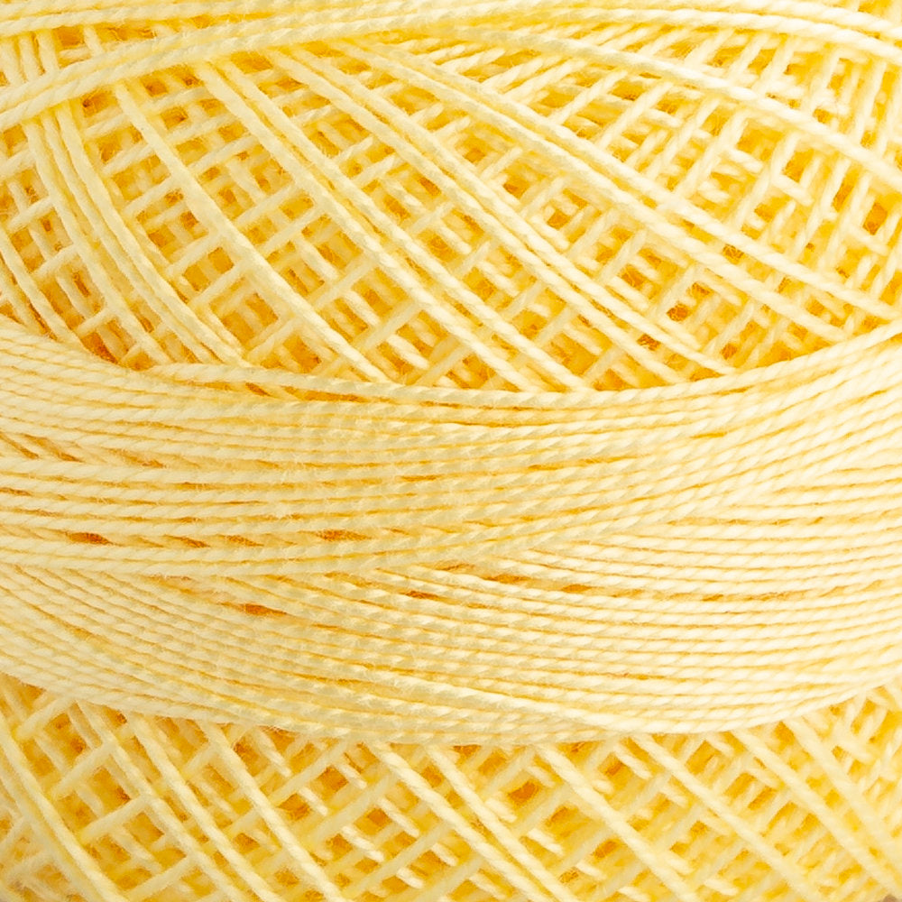 Domino Cotton Perle Size 12 Embroidery Thread (5 g), Light Yellow - 4590012-00292