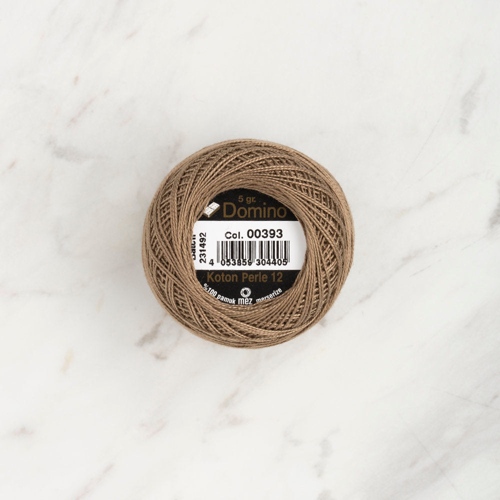 Domino Cotton Perle Size 12 Embroidery Thread (5 g), Mink - 4590012-00393