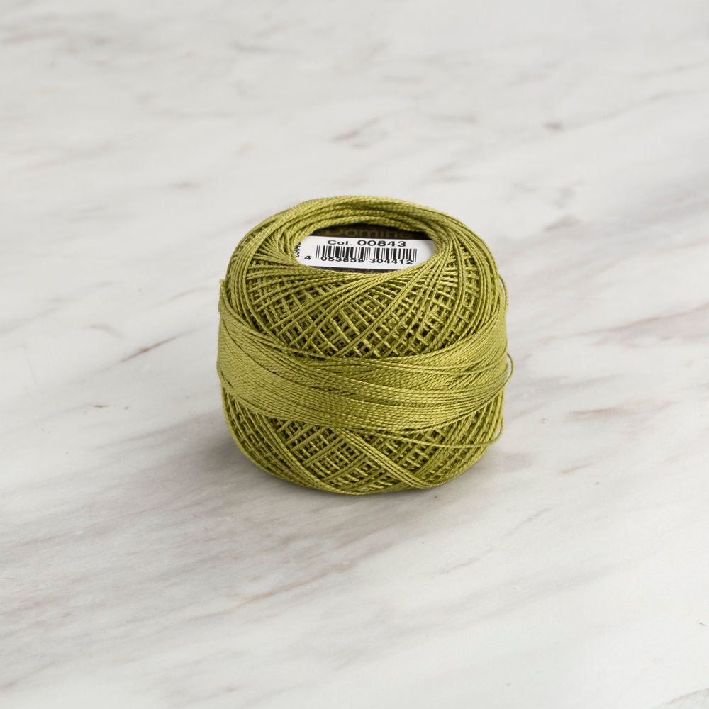 Domino Cotton Perle Size 12 Embroidery Thread (5 g), Green - 4590012-00843