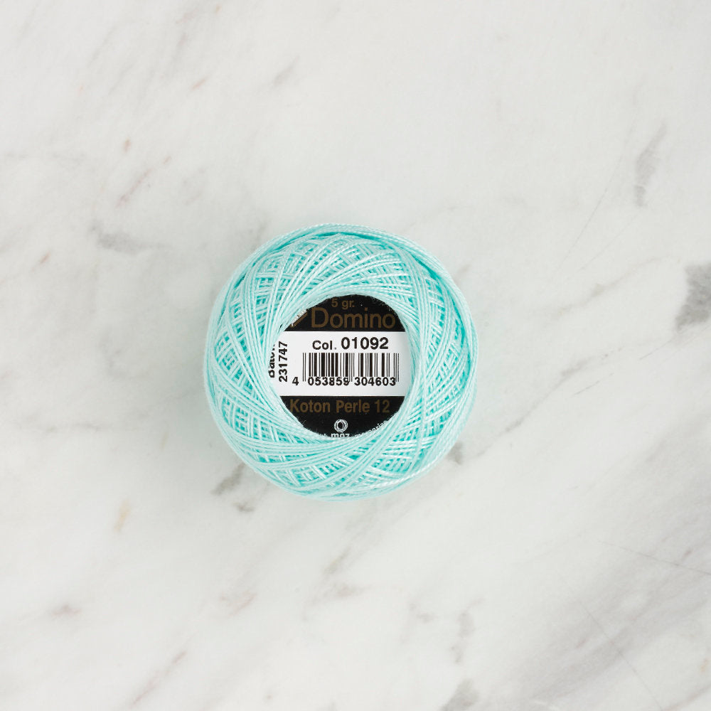 Domino Cotton Perle Size 12 Embroidery Thread (5 g), Mint - 4590012-01092