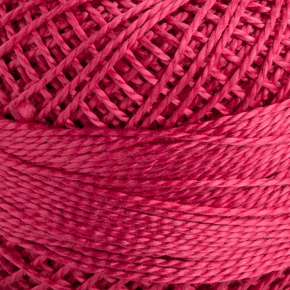 Domino Cotton Perle Size 8 Embroidery Thread (8 g), Dark Fuchsia - 4598008-00077