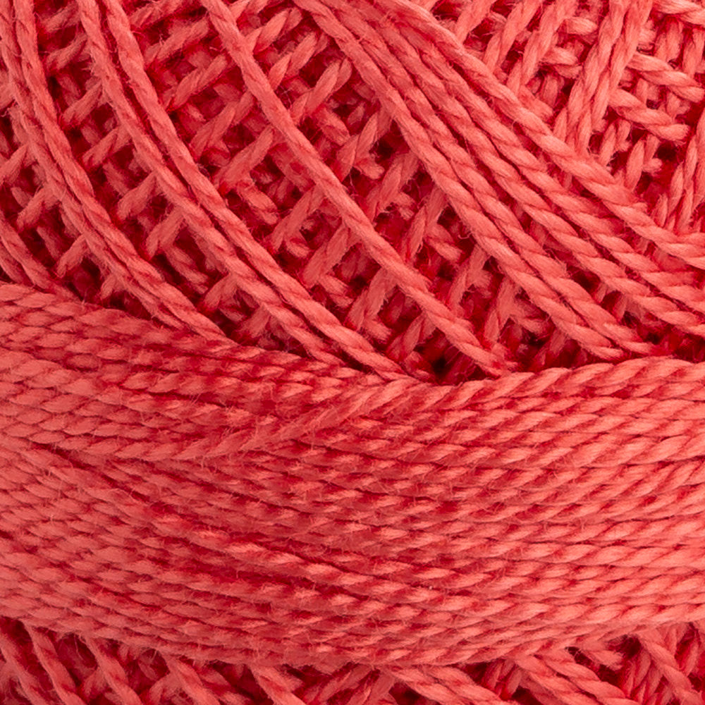 Domino Cotton Perle Size 8 Embroidery Thread (8 g), Vermilion - 4598008-01024