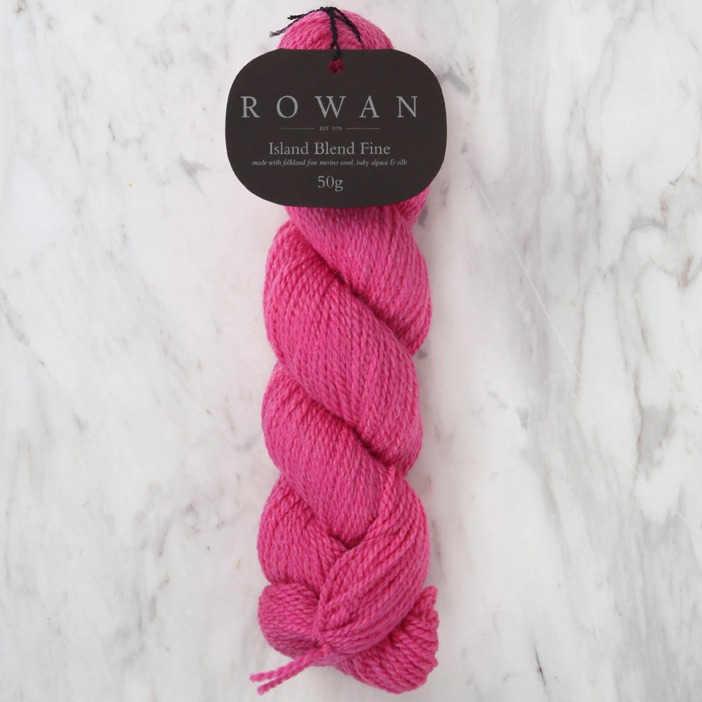 Rowan Island Blend Fine Hand Knitting Yarn, Fuchsia - 107