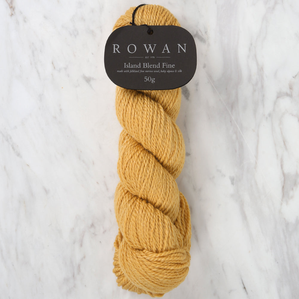 Rowan Island Blend Fine Hand Knitting Yarn, Mustard - 108