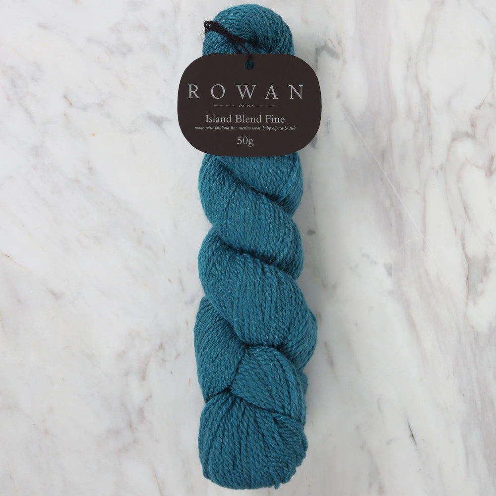 Rowan Island Blend Fine Hand Knitting Yarn, Petrol blue - 109