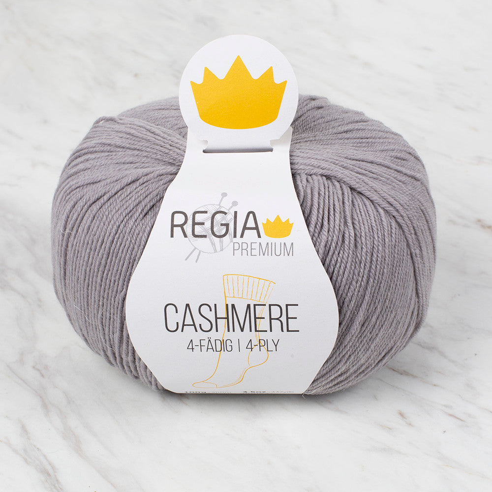 Schachenmayr Regia Premium Cashmere Knitting Yarn, Grey - 9801637 - 00096