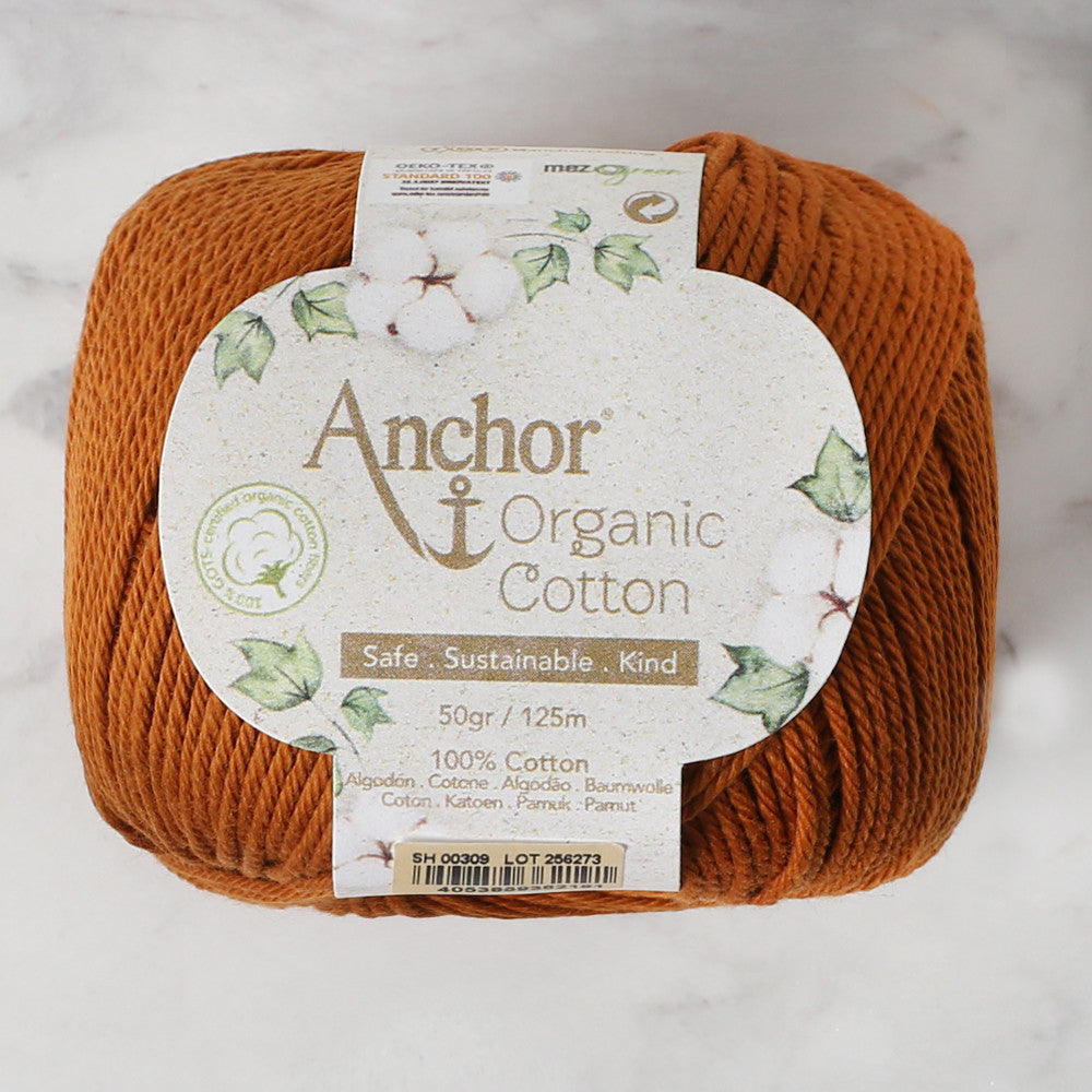 Anchor Organic Cotton Knitting Yarn, Brown - SH 00309