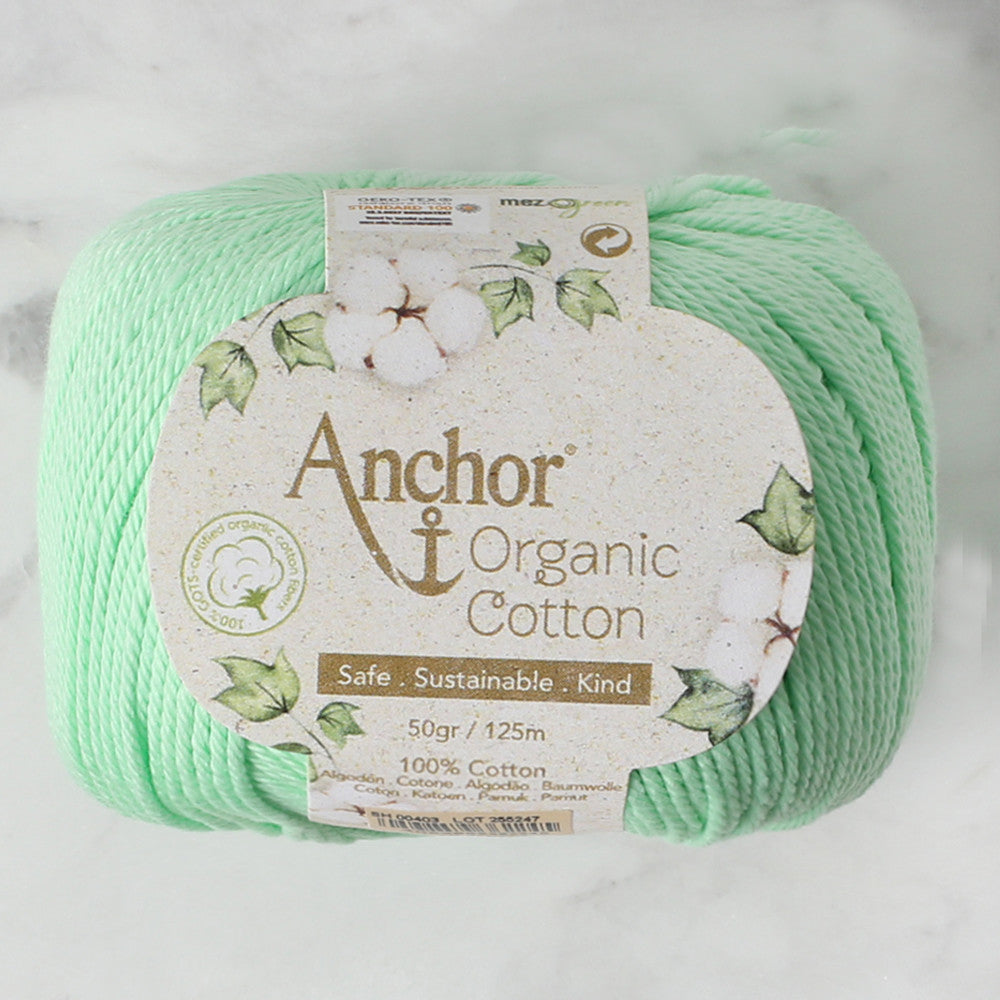 Anchor Organic Cotton Knitting Yarn, Green - SH 00403