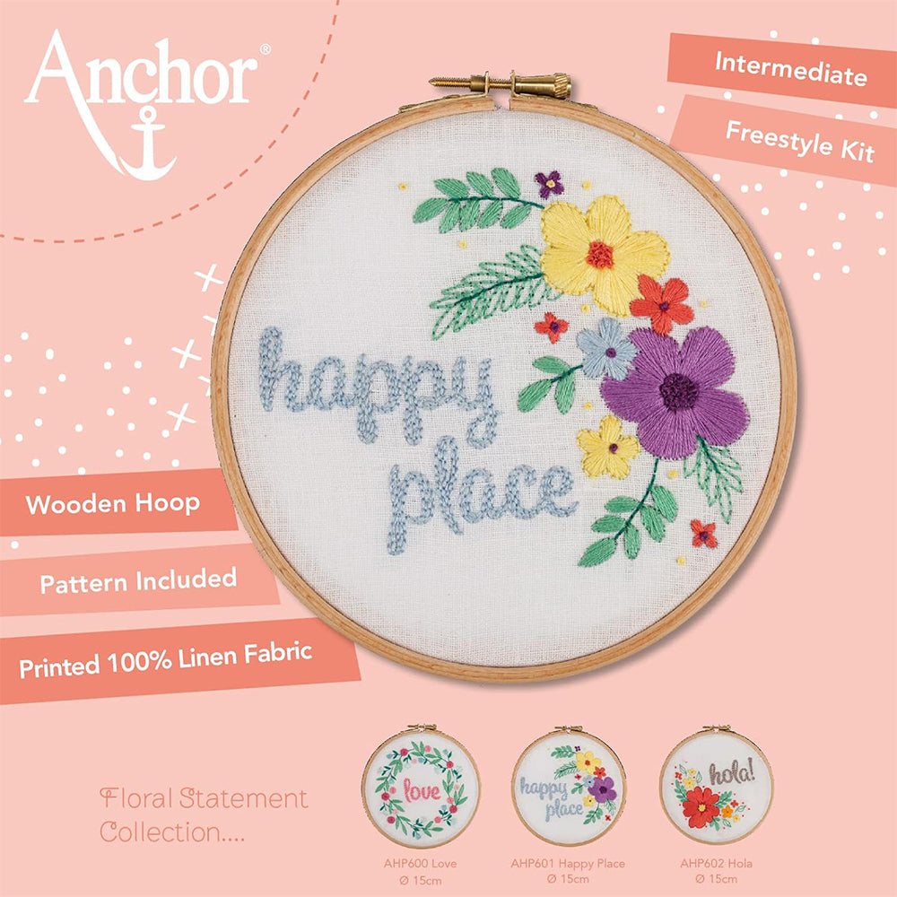 Anchor Happy Place Embroidery Kit - AHP601