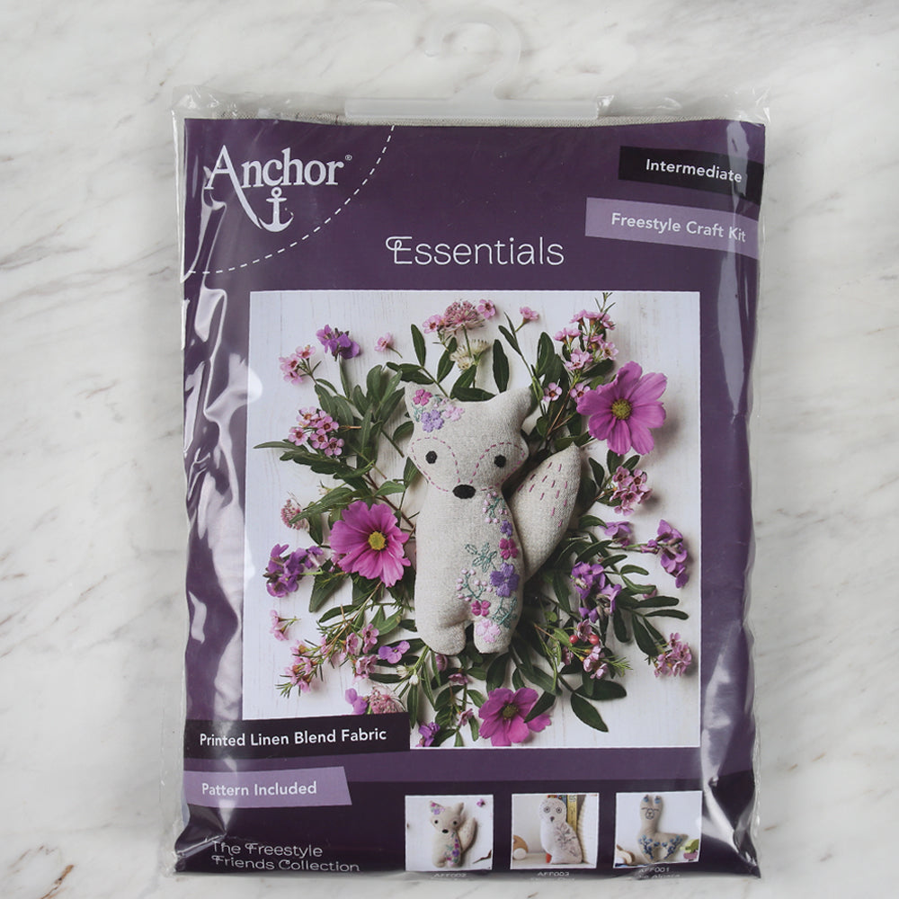Anchor Hand Embroidery Kit - Fox - AFF002