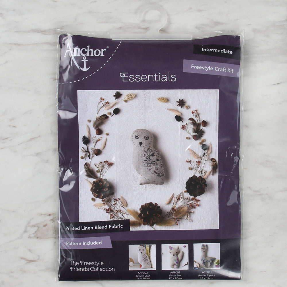 Anchor Hand Embroidery Kit - Owl - AFF003