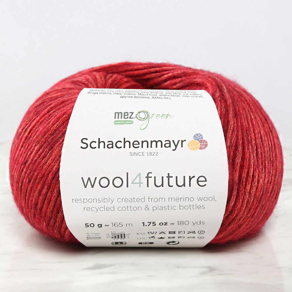 Schachenmayr wool4future Yarn, Red - 9807594-00033