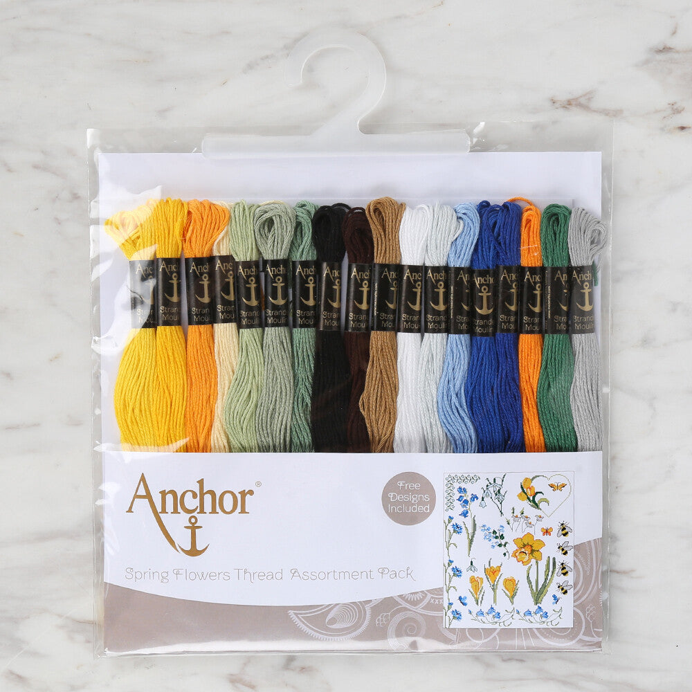 Anchor Stranded Cotton: Club Assortment, 18 Skeins (Free Design Included)