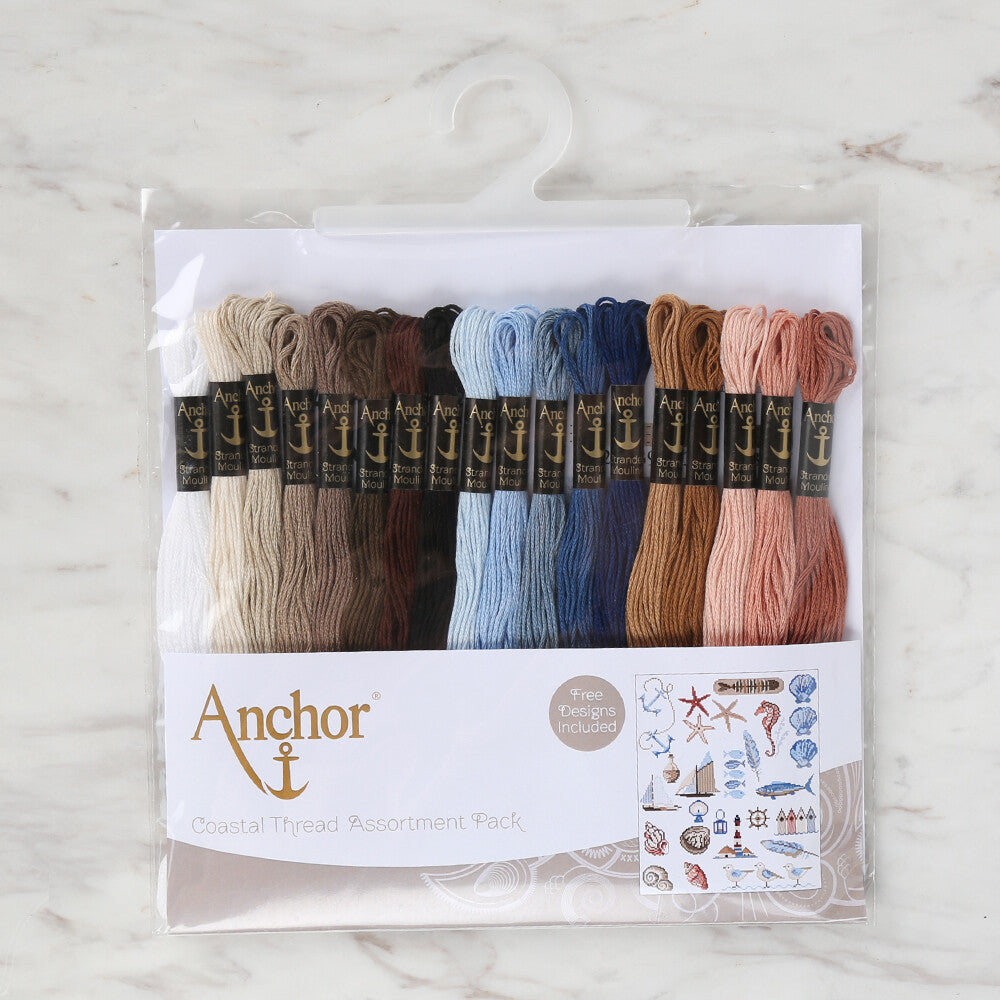 Anchor Stranded Cotton: Club Assortment, 18 Skeins (Free Design Included)