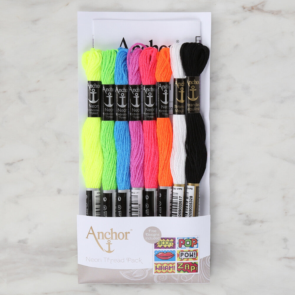 Anchor Stranded Cotton: Club Assortment, 8 Skeins (Free Design Included)
