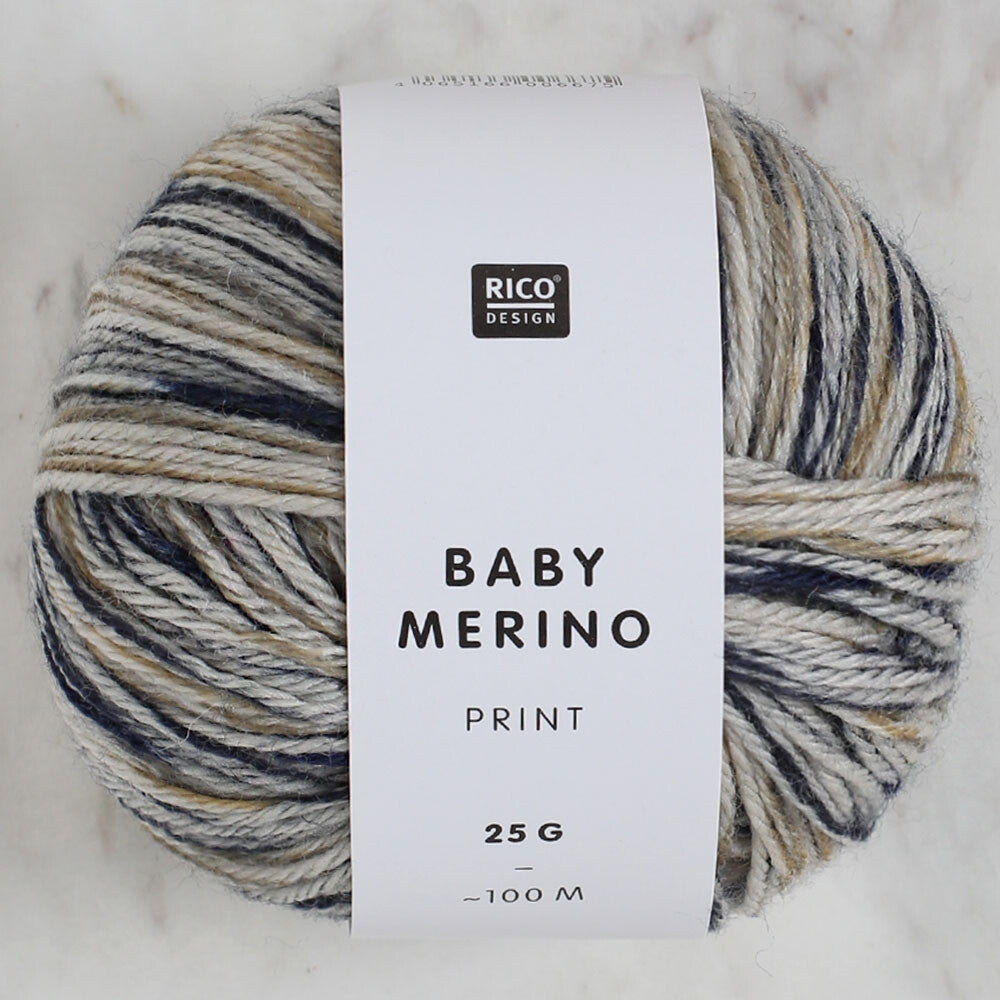 Baby Merino Print 25 gr Baby Yarn, Variegated - 003