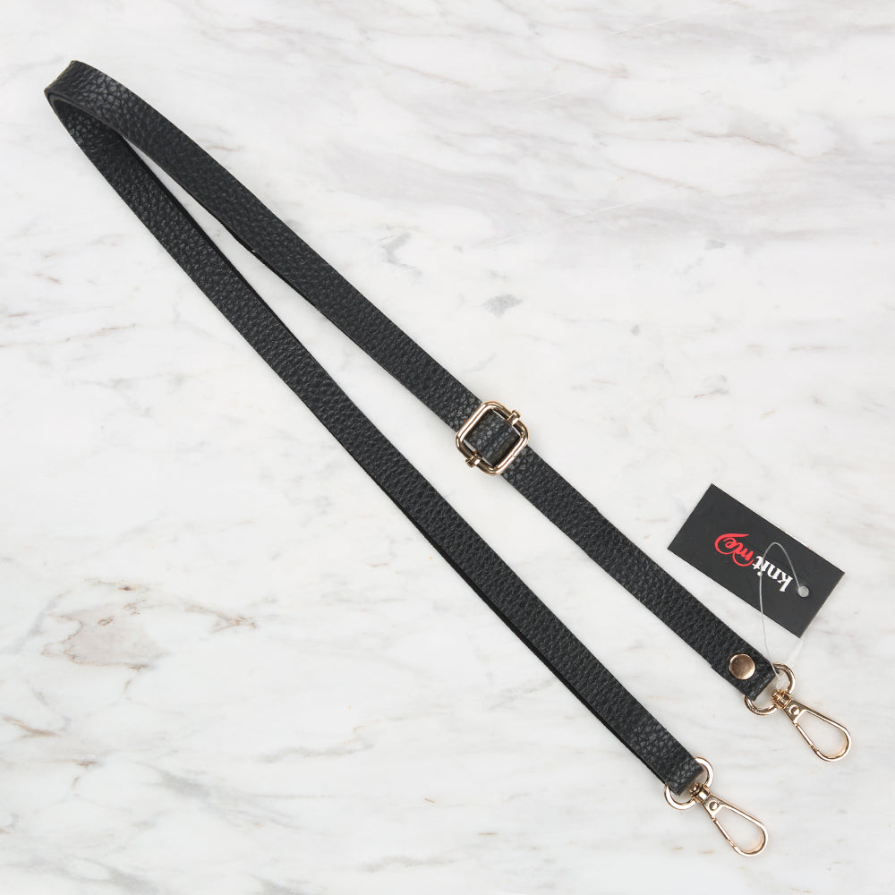 Knitme Sliding Buckle Bag Strap 135x1.5 cm Black BA-0001