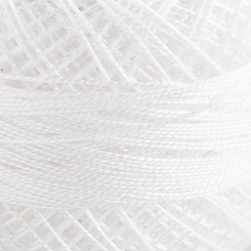 Domino Cotton Perle Size 12 Embroidery Thread (5 g), White - 4590012-White