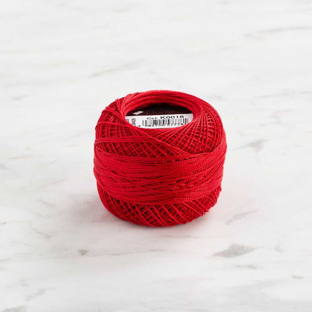 Domino Cotton Perle Size 12 Embroidery Thread (5 g), Red - 4590012-K00