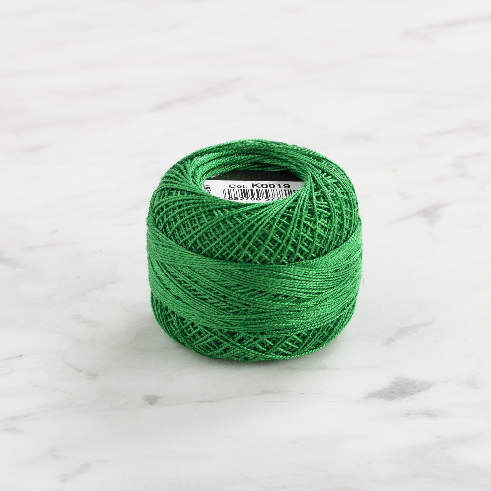 Domino Cotton Perle Size 12 Embroidery Thread (5 g), Green - 4590012-K0019