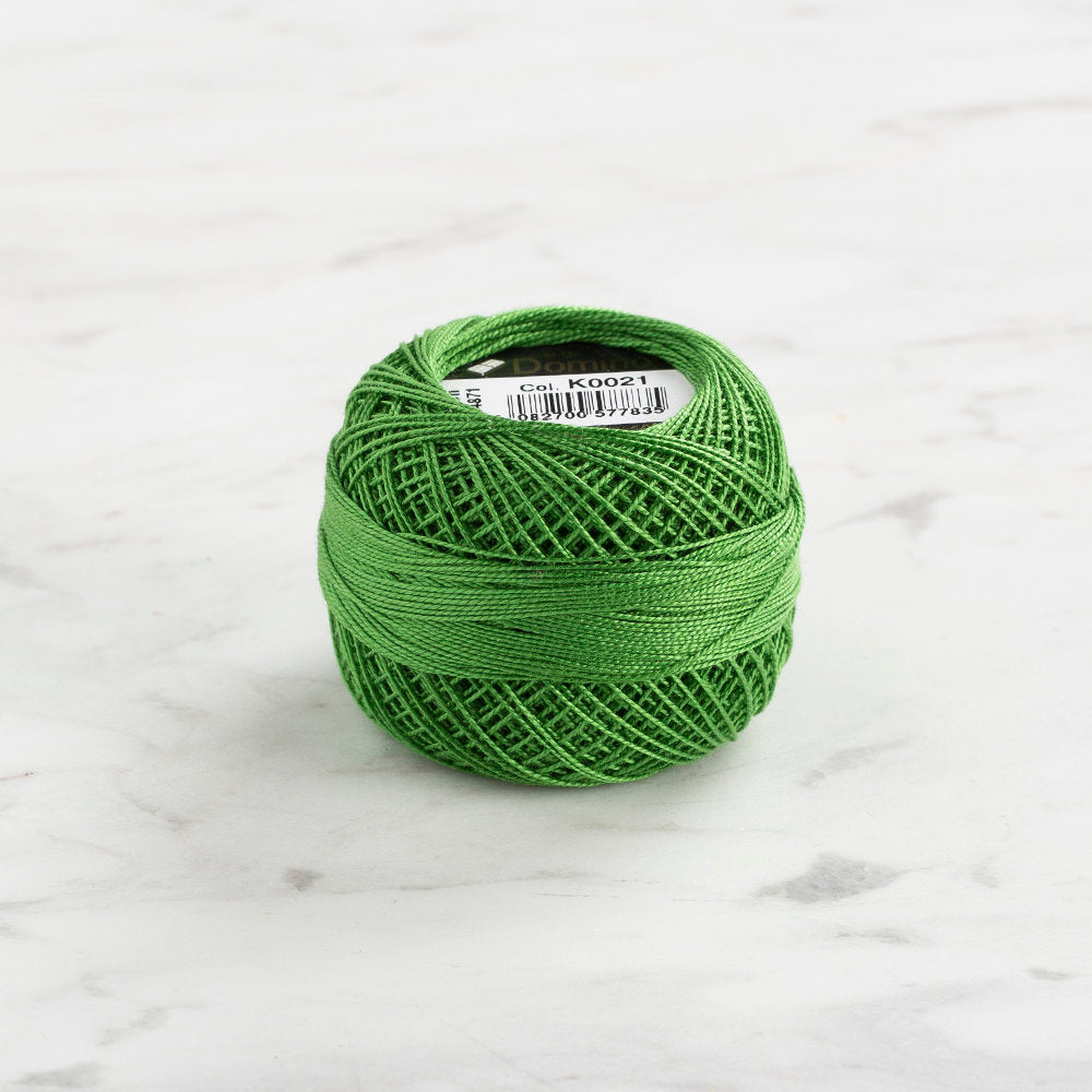Domino Cotton Perle Size 12 Embroidery Thread (5 g), Green - 4590012-K0021