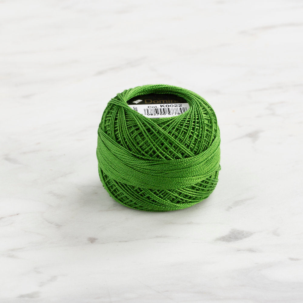 Domino Cotton Perle Size 12 Embroidery Thread (5 g), Green - 4590012-K0022