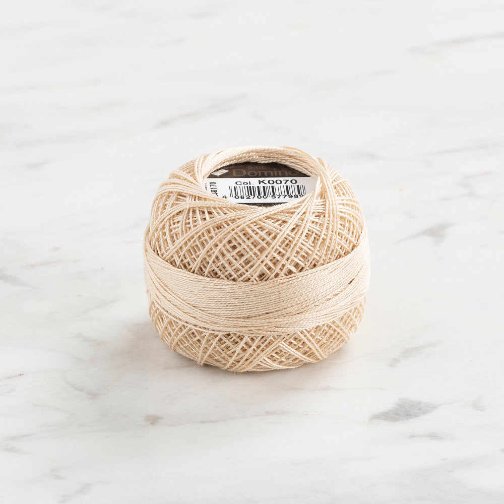 Domino Cotton Perle Size 12 Embroidery Thread (5 g), Beige - 4590012-K0070