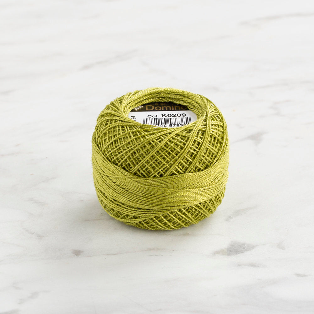 Domino Cotton Perle Size 12 Embroidery Thread (5 g), Green - 4590012-K0209