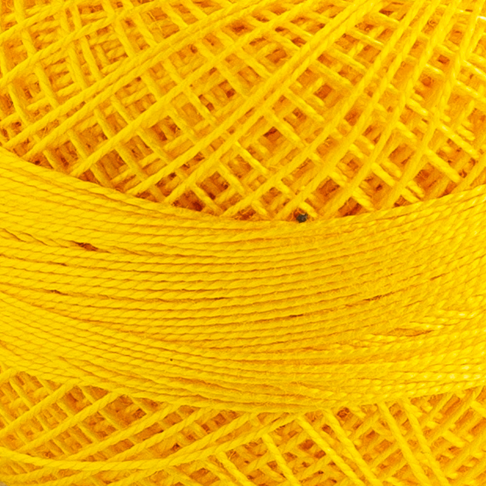 Domino Cotton Perle Size 12 Embroidery Thread (5 g), Yellow - 4590012-K0226