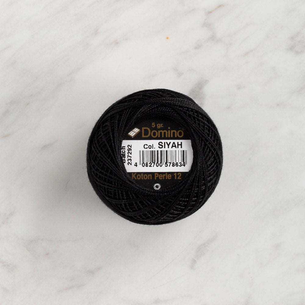 Domino Cotton Perle Size 12 Embroidery Thread (5 g), Siyah - 4590012-siyah