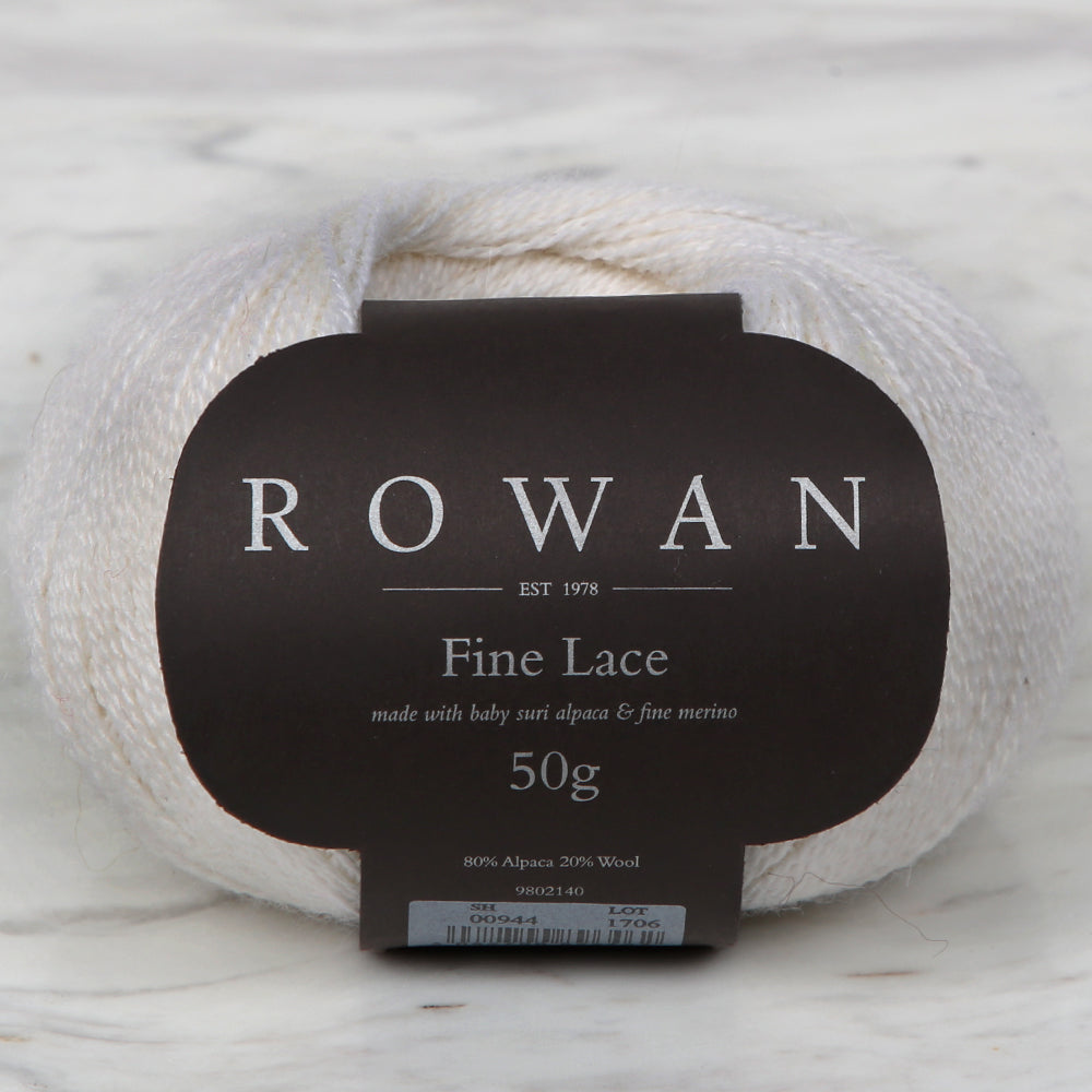 Rowan Fine Lace 50gr Hand Knitting Yarn, Cream - 00944