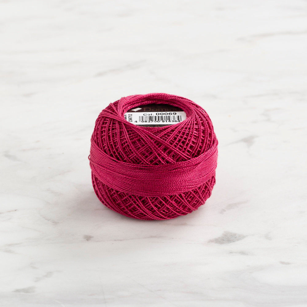 Domino Cotton Perle Size 12 Embroidery Thread (5 g), Plum - 4590012-69