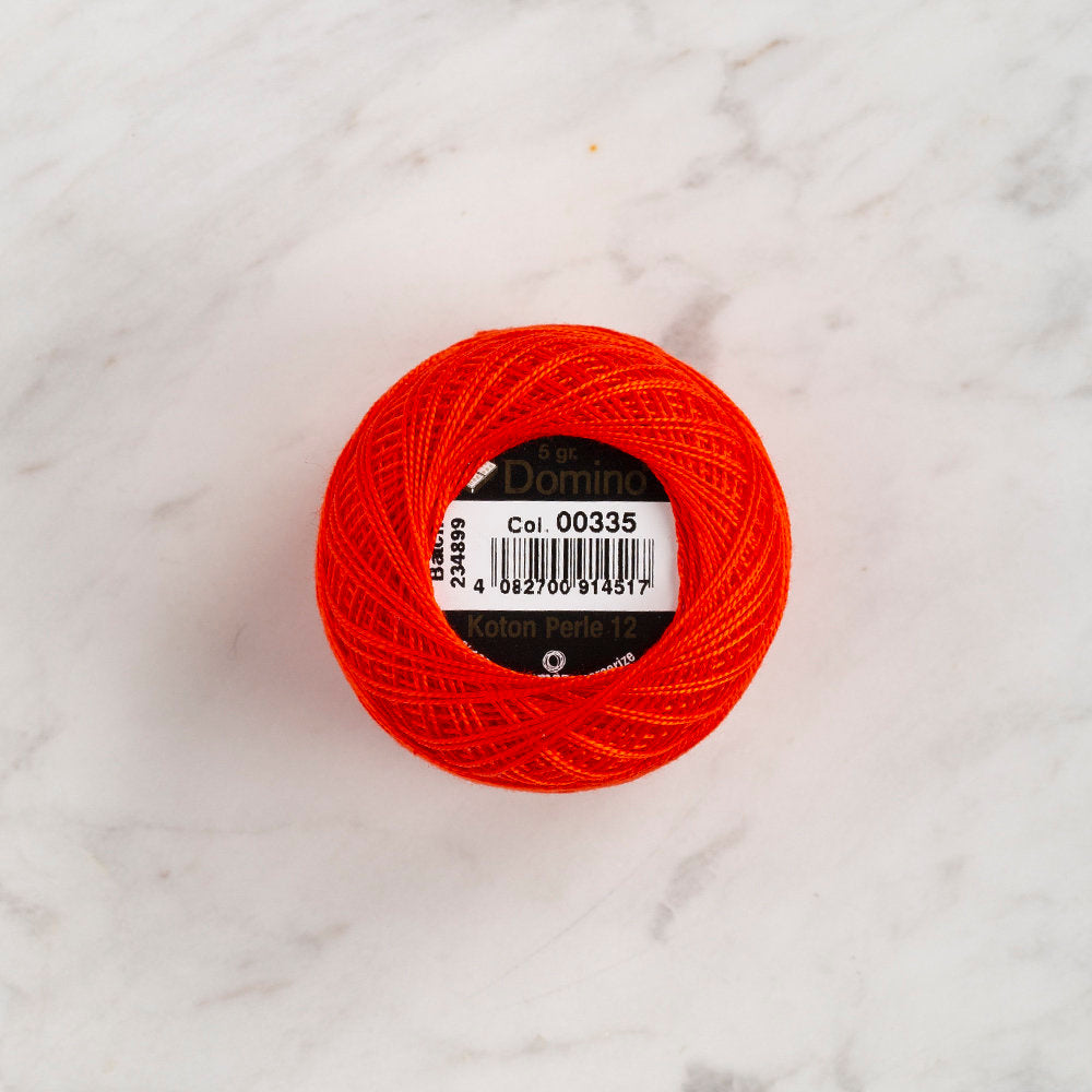 Domino Cotton Perle Size 12 Embroidery Thread (5 g), Red - 4590012-335