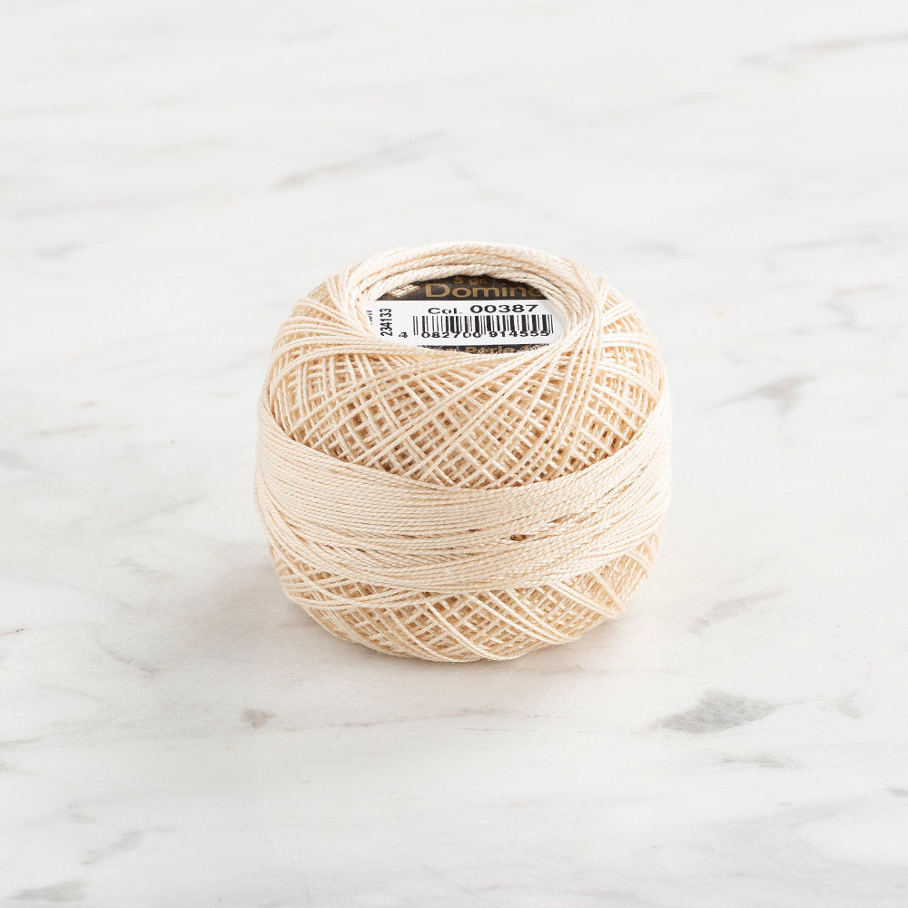 Domino Cotton Perle Size 12 Embroidery Thread (5 g), Krem - 4590012-387