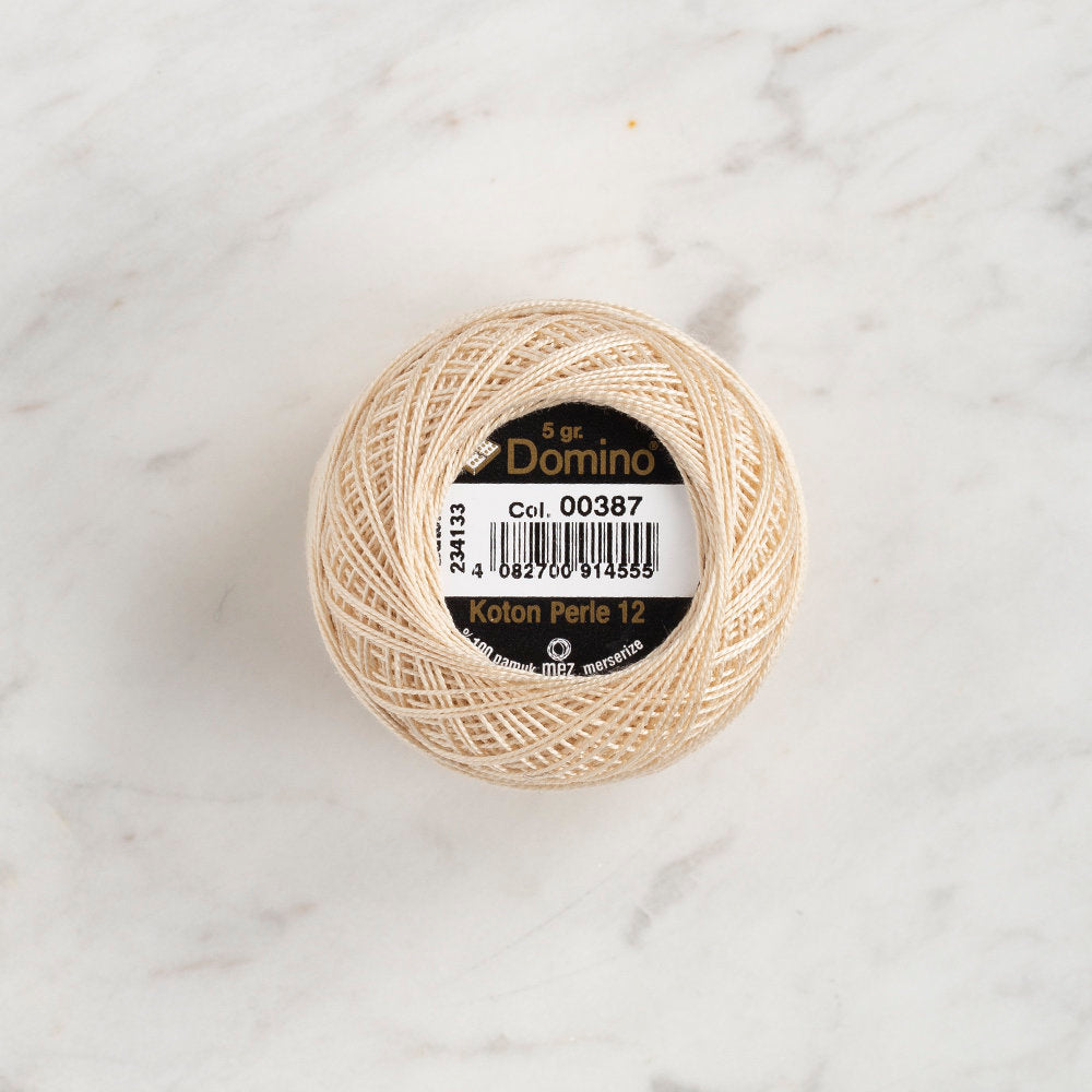 Domino Cotton Perle Size 12 Embroidery Thread (5 g), Krem - 4590012-387