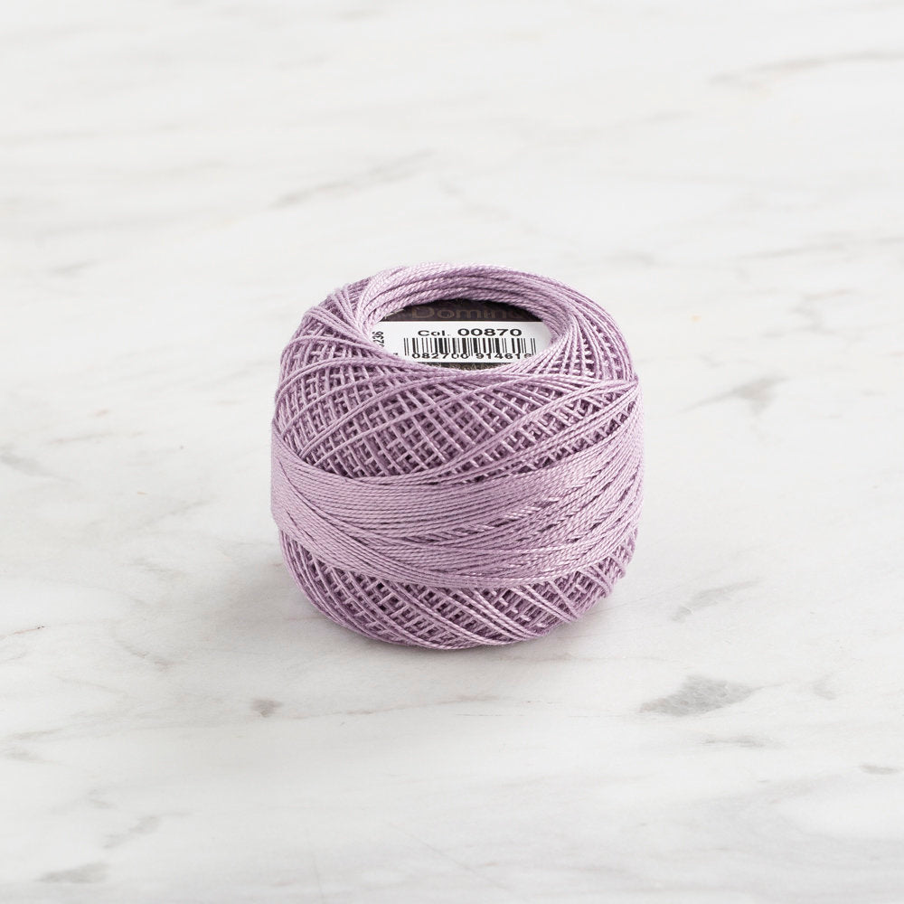 Domino Cotton Perle Size 12 Embroidery Thread (5 g), Lilac - 4590012-870