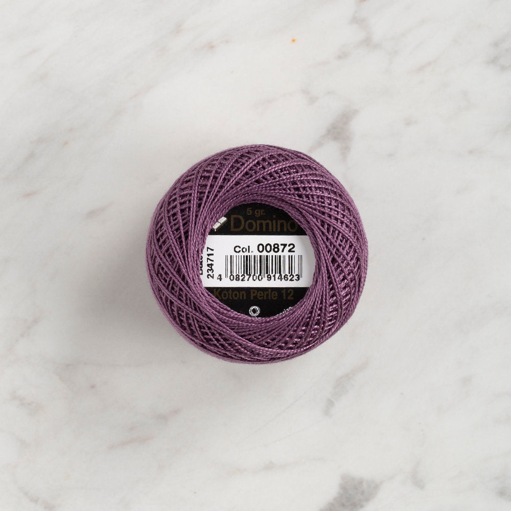Domino Cotton Perle Size 12 Embroidery Thread (5 g), Purple - 4590012-872
