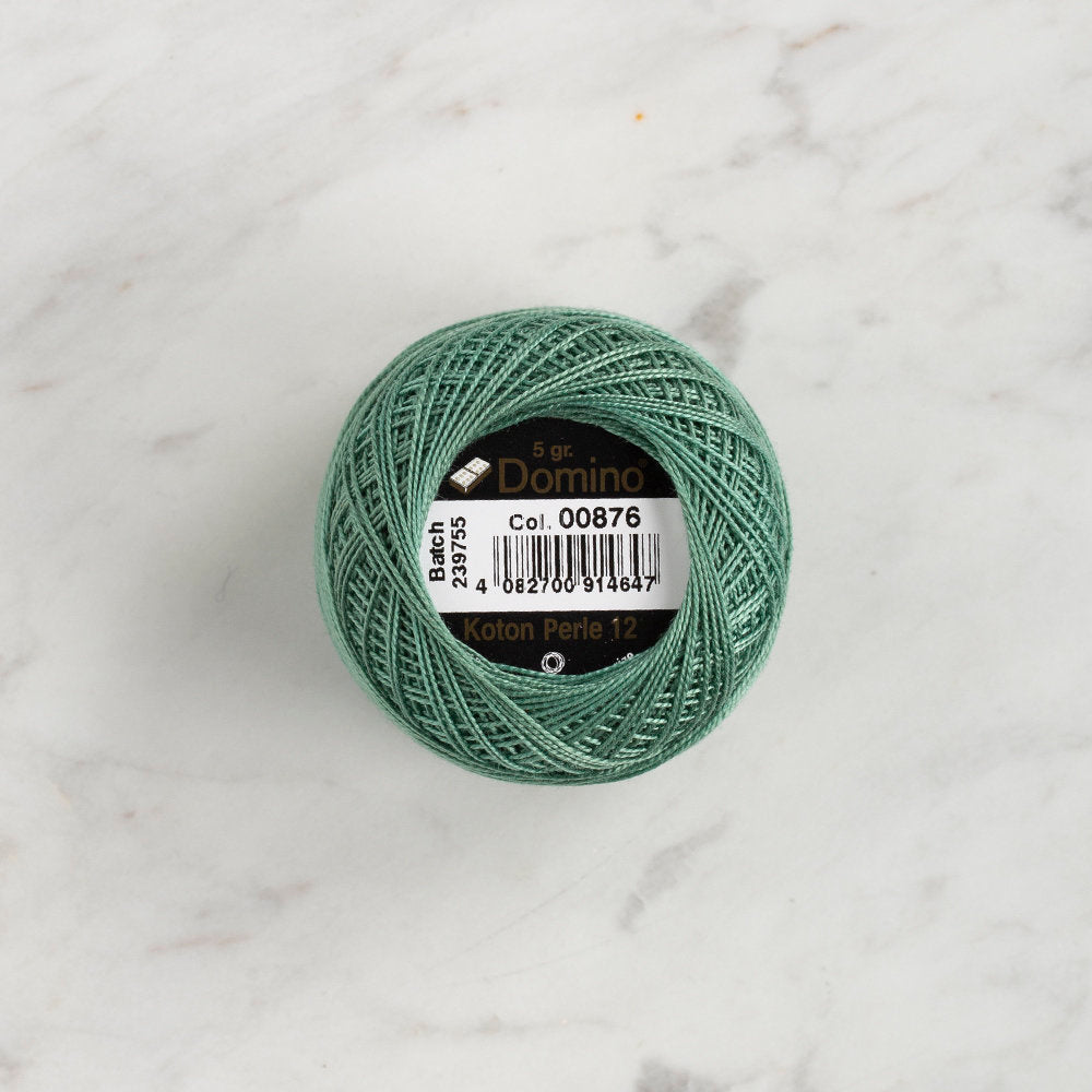 Domino Cotton Perle Size 12 Embroidery Thread (5 g), Green - 4590012-876