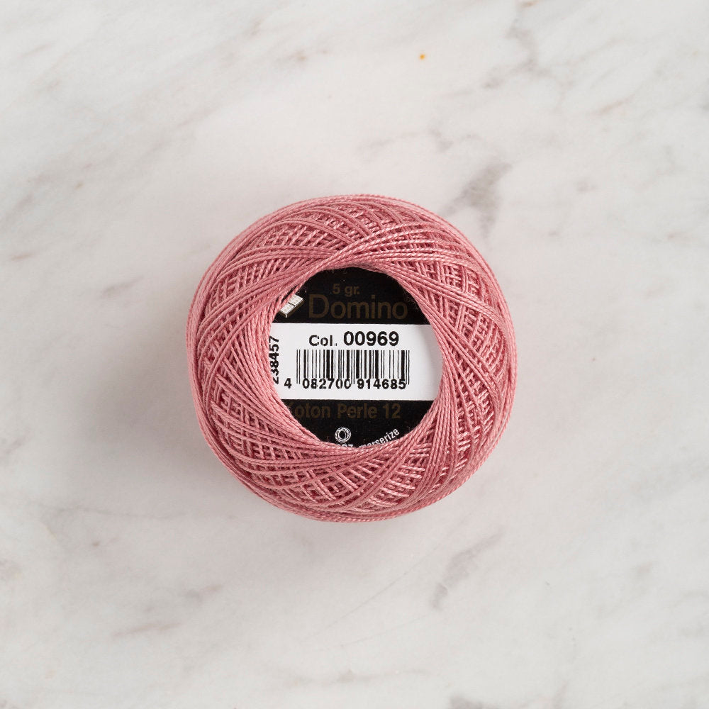 Domino Cotton Perle Size 12 Embroidery Thread (5 g), Pudra Pink - 4590012-969