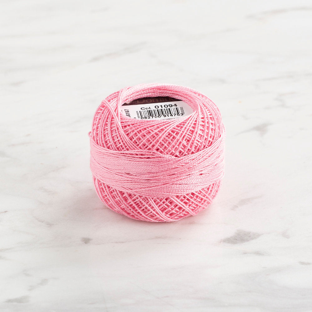 Domino Cotton Perle Size 12 Embroidery Thread (5 g), Pink - 4590012-1094