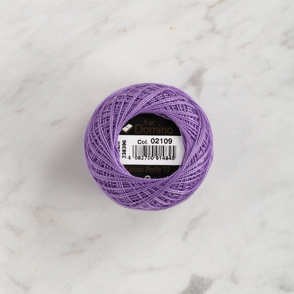 Domino Cotton Perle Size 12 Embroidery Thread (5 g), Lilac - 4590012-2109