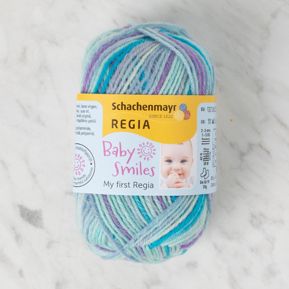 Schachenmayr Baby Smiles My First Regia 25 gr Knitting Yarn, Variegated - 9801296 - 01818