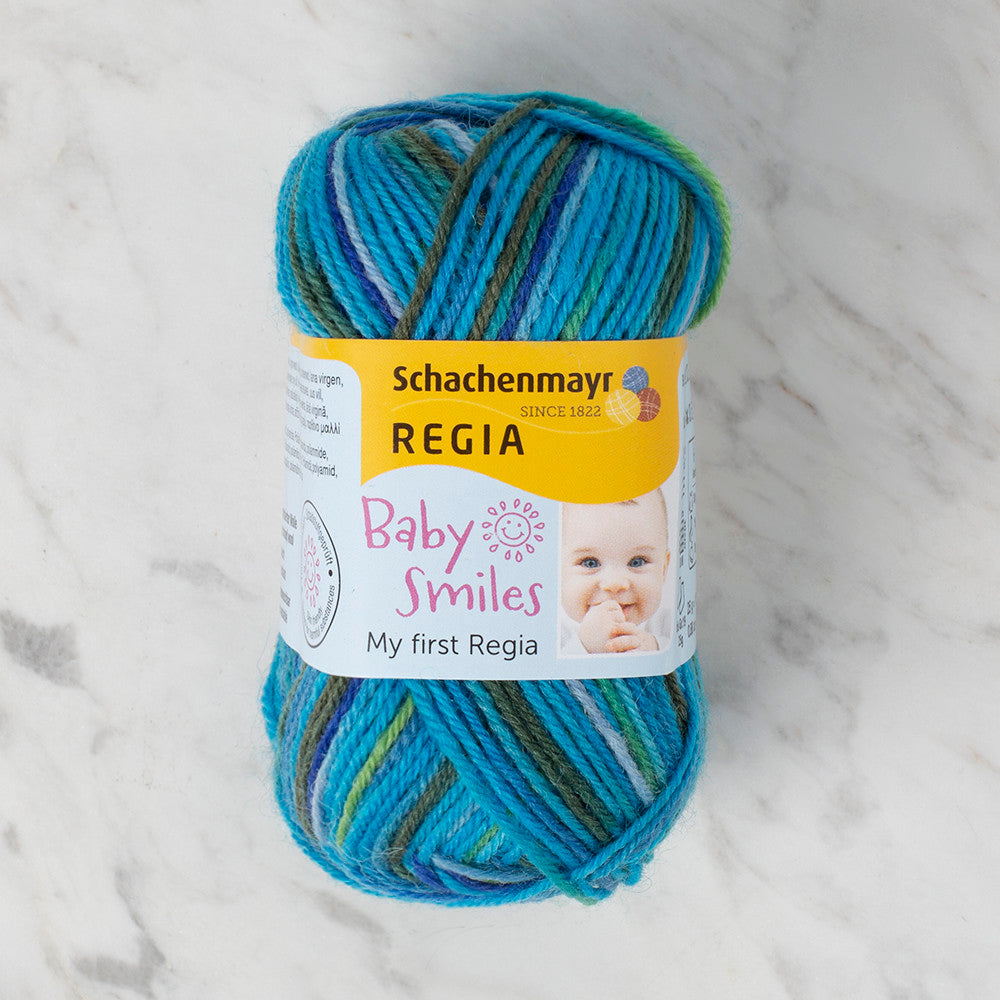 Schachenmayr Baby Smiles My First Regia 25 gr Knitting Yarn, Variegated - 9801296 - 01819