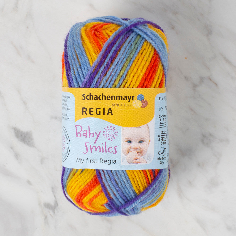 Schachenmayr Baby Smiles My First Regia 25 gr Knitting Yarn, Variegated - 9801296 - 01889